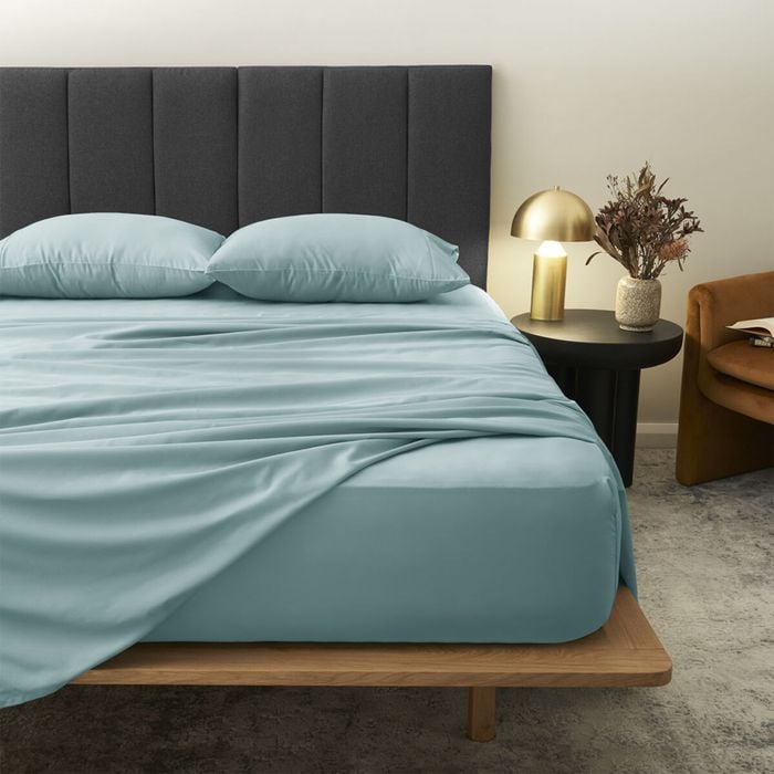 Morrissey King Bed Fitted Sheet Set 1200tc Cotton/polyester Seasalt