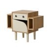 Oikiture Kids Robot Bedside Table Nightstand With Drawer Bedroom Storage Cabinet