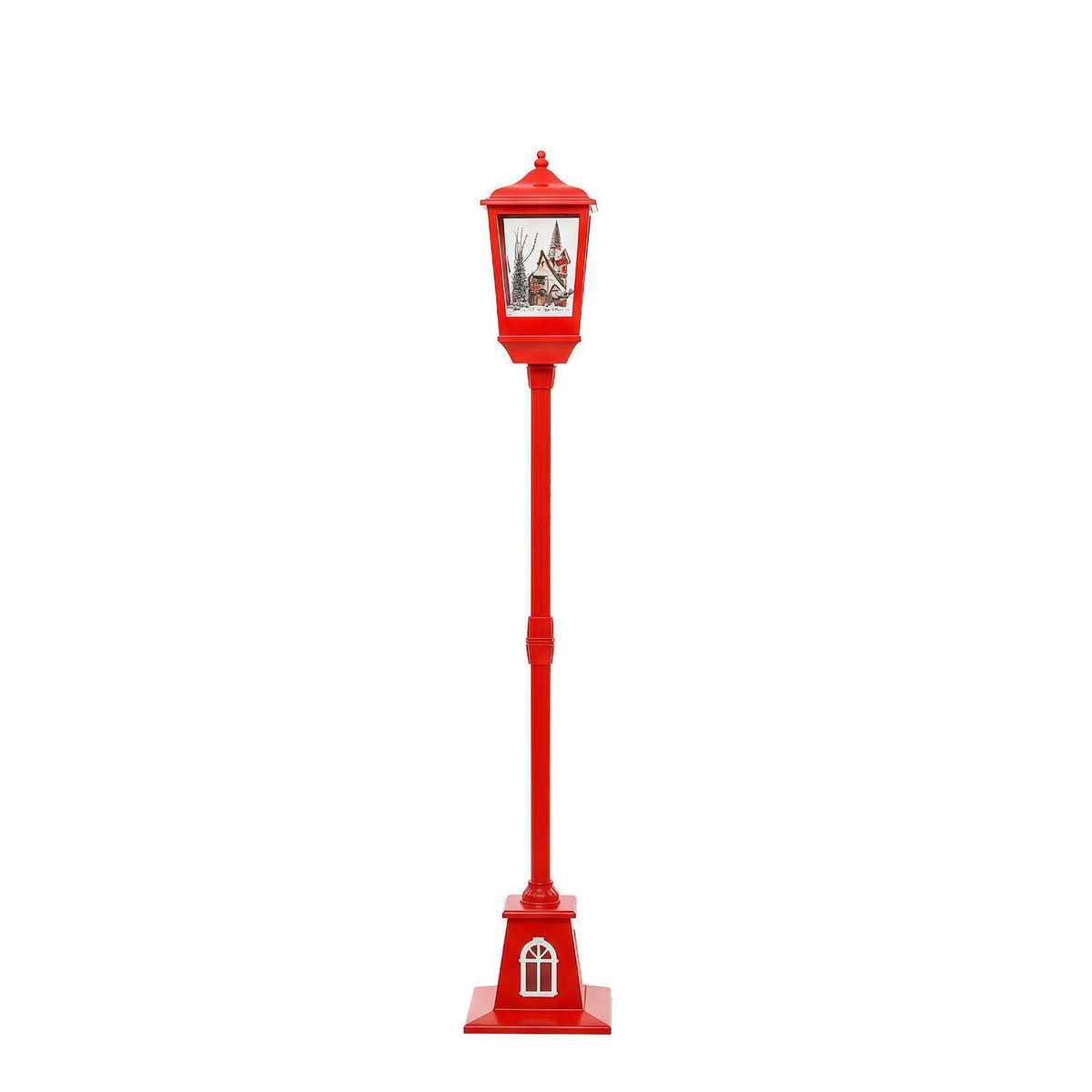 Festiva 157cm Red Indoor Christmas Lamp Post Fairy Light Decoration ...