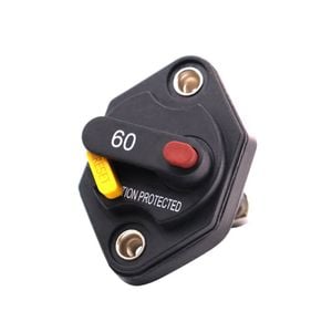 Exotronic 60A Mini Panel Mount Waterproof DC Circuit Breaker