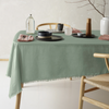 Vintage Design Green Gypsy Linen Cotton Tablecloth Green 150*300cm