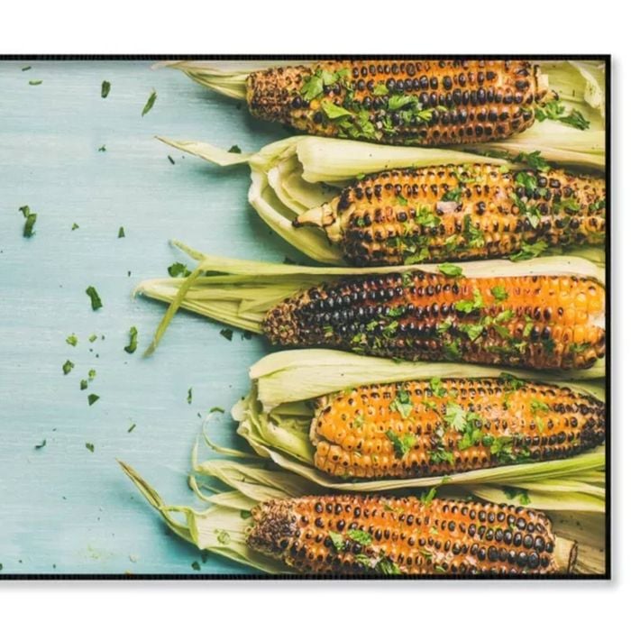 Lat-Lay of Grilled Sweet Corn  Print 100% Australian Made 120x90cm  (Poster)