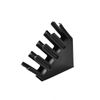 Chef Inox 4-Compartment Vertical Cup Organiser Black