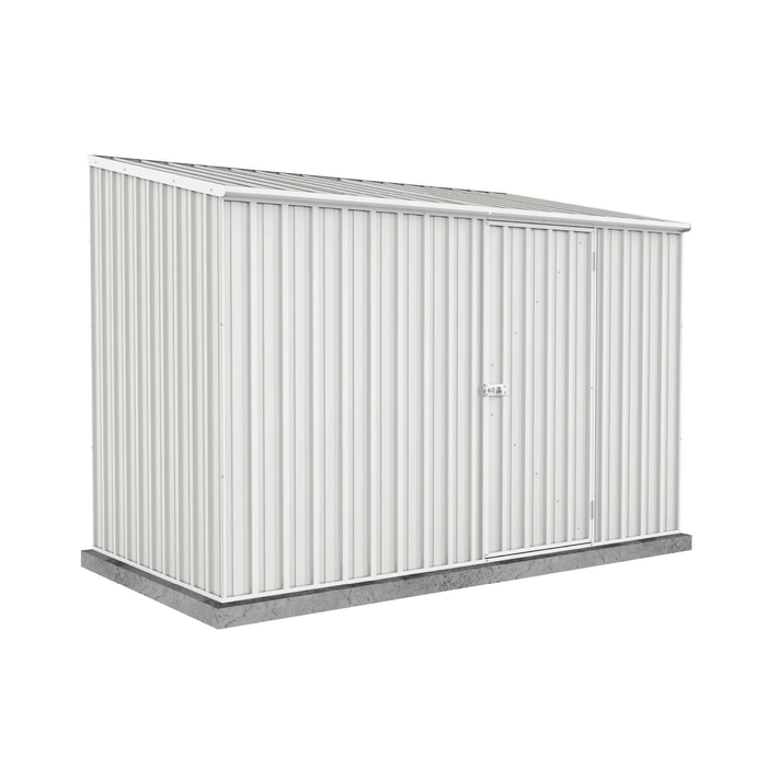 Absco Sheds 3.0 x 1.52 x 2.08m Surfmist Space Saver Single Door Garden Shed