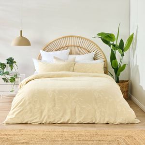 Kas Australia Ayanna Jacquard Quilt Cover Cotton Natural Queen