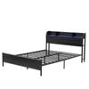 Artiss Bed Frame Queen Size With Storage Shelf Headboard Charging Station Grid