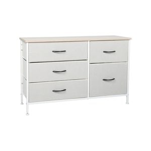 Levede 5 Drawer Storage Cabinet Beige
