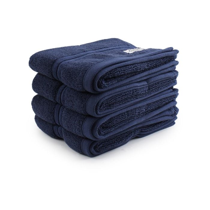 4pc Onkaparinga 45x65cm Flinders Hand Towel 600GSM Denim