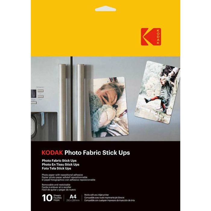 Kodak Photo Paper Fabric Stick Ups A4 10 Sheets