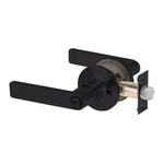 Lockwood 35-51mm Matt Black Entrance Lever