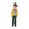 JD Party Children Crazy Hat Man Costume Green Yellow Jumpsuit Kids 10-12 Years