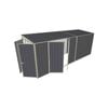Build-a-Shed 1.5 x 5.2 x 2m Double Hinged Side Door Skillion Shed - Grey