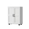 Oikiture Storage Cabinet Bathroom Buffet Sideboard 2 Door Cupboard White