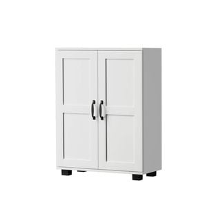 Oikiture Storage Cabinet Bathroom Buffet Sideboard 2 Door Cupboard White