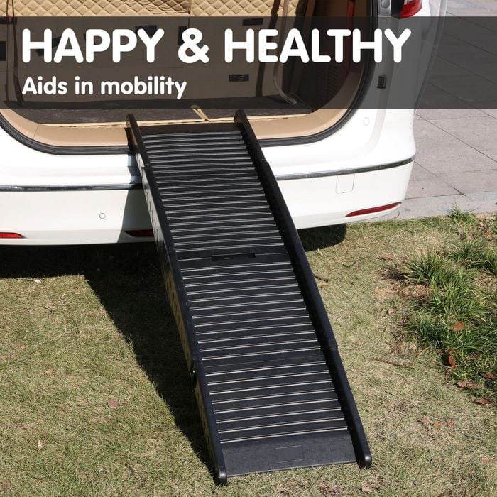 Furtastic 152cm Portable Dog Pet Ramp Stairs Black Bunnings Australia