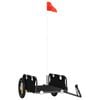 vidaXL Bike Trailer Pet Stroller Bicycle Wagon Cart Black Oxford Fabric and Iron