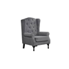 Elegant Collections W80xD78xH117 CM Chesterfield Arm Chair – Dark Grey