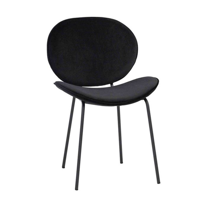 Modern Furniture ORMER Dining Chair 82x43cm- Black Velvet
