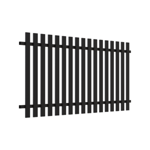 RapidFence 2200 x 900mm Black Classic Picket Fence Panel