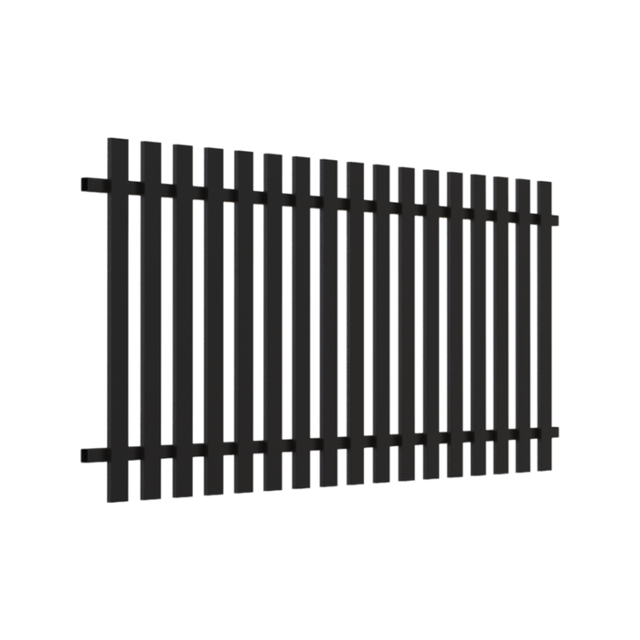 RapidFence 2200 x 900mm Black Blade Picket Fence Panel