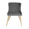 SK Designer Living | Osaka Upholstered Dining Chair | Natural Wood Legs - Grey Fabric