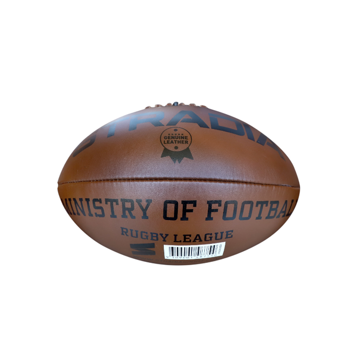 STRADIA Vintage Size 5 Rugby League Ball - Classic Game Series with Genuine Cowhide Leather