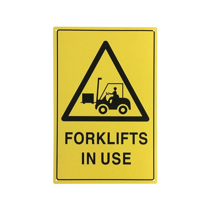 Brutus 300 x 450mm Forklift In Use Plastic Sign 