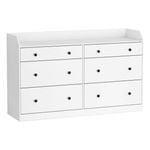 Chest Of 6 Drawers Storage Cabinet Dresser White