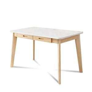 Lauft Computer Desk Office Study Student Wood Table Drawer Nordic White Natural