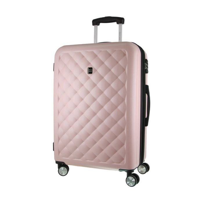 Pierre Cardin 4 Wheel Large Hard-shell Tsa Lock Travel Luggage 80cm Rose