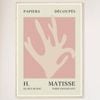 Galrie Papiers Découpés Pink Foliage H. Matisse Print (1955) Elegant for your Home, Wood Frame, A2 42 x 60cm (16 x 24inch)