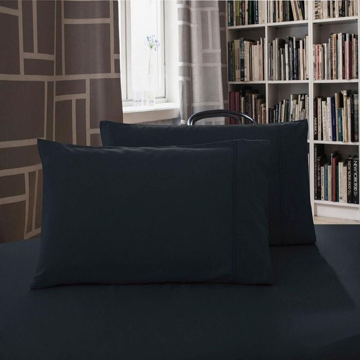 Fabric Fantastic 1000TC Premium Ultra Soft Queen size Pillowcases 2-Pack - Black