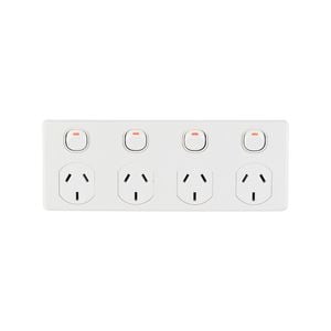 DETA Four Outlet Power Point - White
