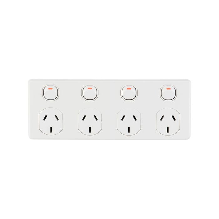 DETA Four Outlet Power Point - White