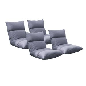 SOGA 4X Lounge Recliner Sofa Bed Chair Grey