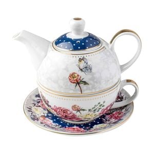 Roses & Butterflies Navy Floral Decorative Tea For One Teapot/Teacup Set 450ml