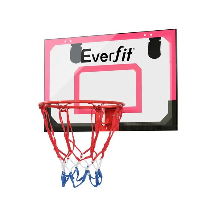 Everfit Mini Basketball Hoop Door Wall Mounted Kids Sports Backboard Indoor Red