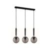 CLA Lighting TRATTINO2 Interior Black Smoke Spherical Glass Pendant Light- 3 lits Straight