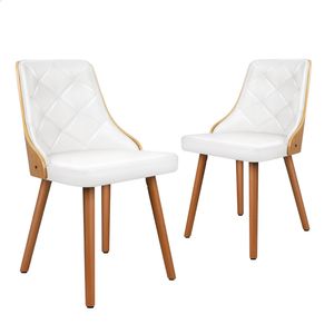 Dining Chairs White x2