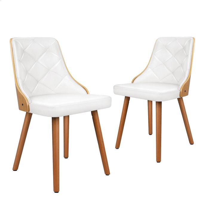 Dining Chairs White x2