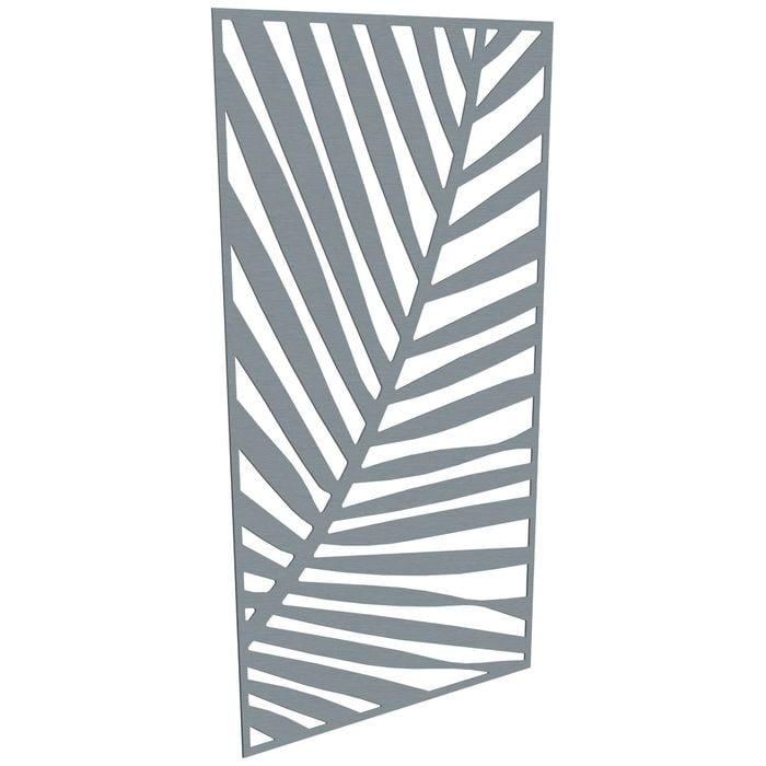 ProtectorAl 300-1200w x 1201-2400h Silver Brushed/Gloss White Palm Unframed Composite Deco Panel