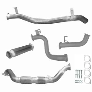 Ignite Exhausts Turbo Back For Toyota Landcruiser 78 Series V8 Troopy 3" With Cat & Hotdog Raw Aluminised Steel