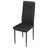 Ufurniture Dining Chairs Set of 6 High-Back PVC Kitchen Chairs Metal Legs 46 cm Seat Height