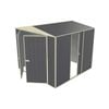 Build-a-Shed 2.3 x 2.3 x 2.3m Gable Single Sliding Side Door Shed - Grey