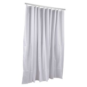 Metlam Australia 3000mm x 2000mm White Nylon Taffeta Shower Curtain