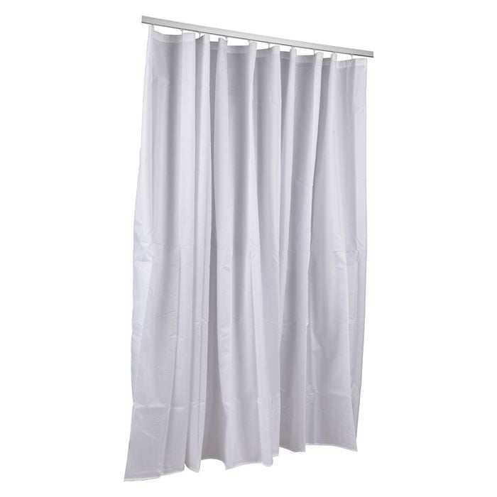 Metlam Australia 3000mm x 2000mm White Nylon Taffeta Shower Curtain