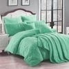Georges Fine Linens Marguerite Quilt Cover Set Wave Green - Single