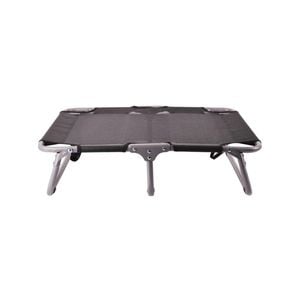 Cottonmore Heavy Duty Foldable Pet Dog Bed Black Textilene Trampoline Hammock Travel Bed - S