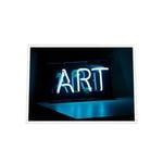 Galrie Stunning Neon Art Skateboarding Photograph by Victor Erixon, White Frame, A4 21 x 30cm (8 x 12inch)