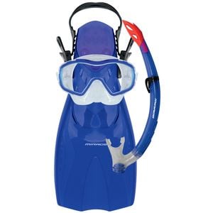 4pc Mirage Shrimp Junior Snorkelling Mask/Snorkel/Fins Set S/M Blue